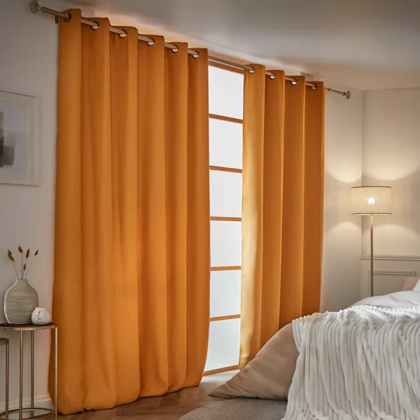 Rideau obscurcissant thermique (180 x 260 cm) Calore Jaune moutarde