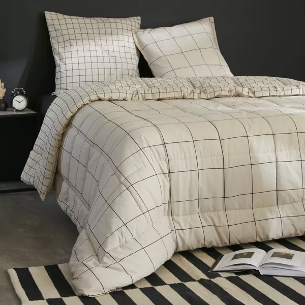 Couette imprim�e et une taie d'oreiller (140 x 200 cm) Carrie Beige