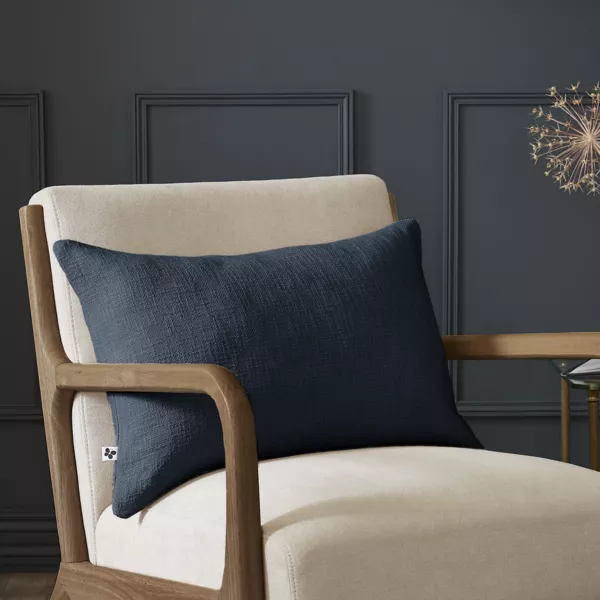 Coussin rectangulaire coton (40 x 60 cm) Sixtine Bleu nuit