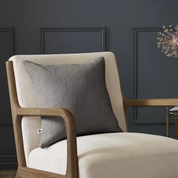 Coussin carr� coton (45 x 45 cm) Sixtine Gris ardoise