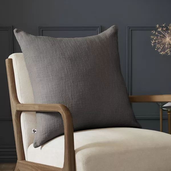 Coussin carr� coton (60 x 60 cm) Sixtine Gris ardoise