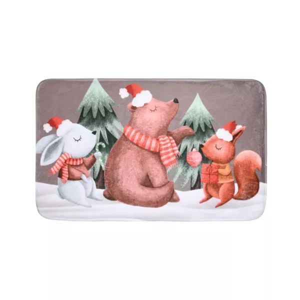 Tappeto di Natale antiscivolo (45 x 75 cm) Flanella Lucien Tortora