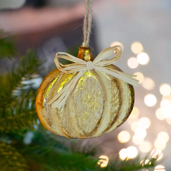 Zucca in pino da appendere (Alt8 cm) Zucca Naturale