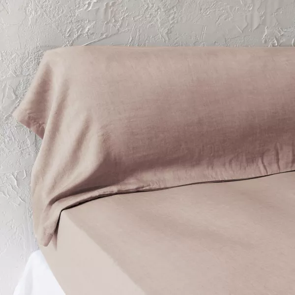 Pudebetr�k til bolster lyocell Tencel� vasket (27 x 185 cm) Olivia Rose blush