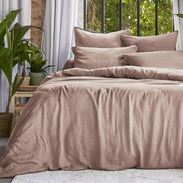 Dekbedovertrek gewassen TENCEL� Lyocell (260 x 240 cm) Olivia Poederroze