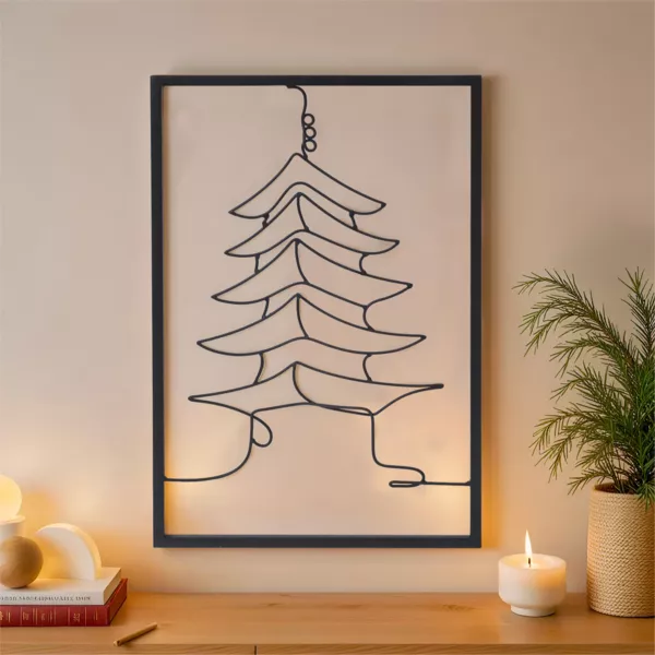 Wanddekoration Metall (H80 cm) Schwarzer Tempel