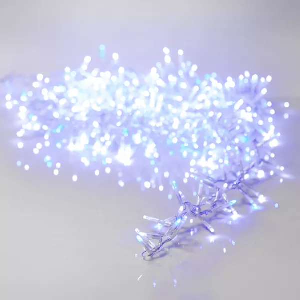 Ghirlanda di luci 11 m 500 LED cavo trasparente NewLuxe Bicolore Bianco/blu