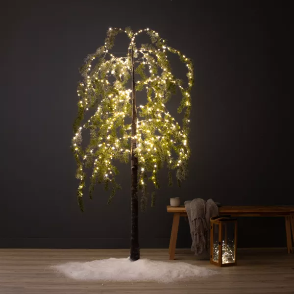 �rbol luminoso 600 LED (Altura 180 cm) Abedul nevado Blanco c�lido