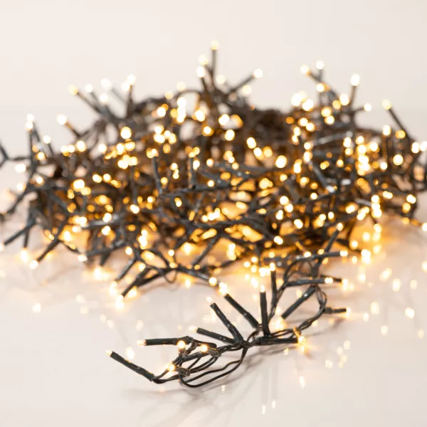 Guirlande lumineuse 45 m 2000 LED c�ble vert Luxe Blanc chaud dor�