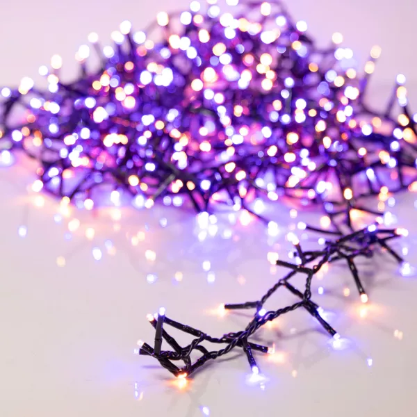 Lichtslinger 11 m 500 LED zwart snoer NewLuxe Tweekleurig Oranje/paars