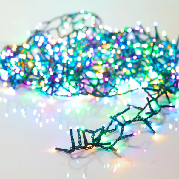Guirlande lumineuse 22,5 m 1000 LED c�ble vert Luxe Multicolore pastel