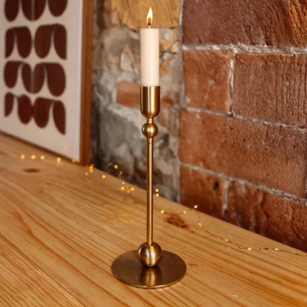 Julestageholder i metal (H23 cm) Art Deco Guld