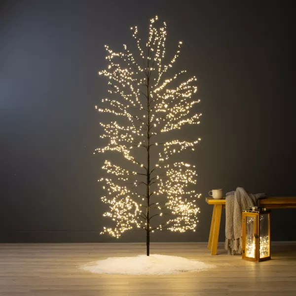 Lysende tr� med 1755 LED'er (H180 cm) Wonderland Varm hvid