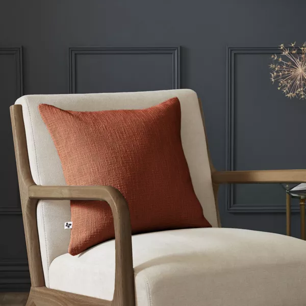 Coussin carr� coton (45 x 45 cm) Sixtine Terracotta