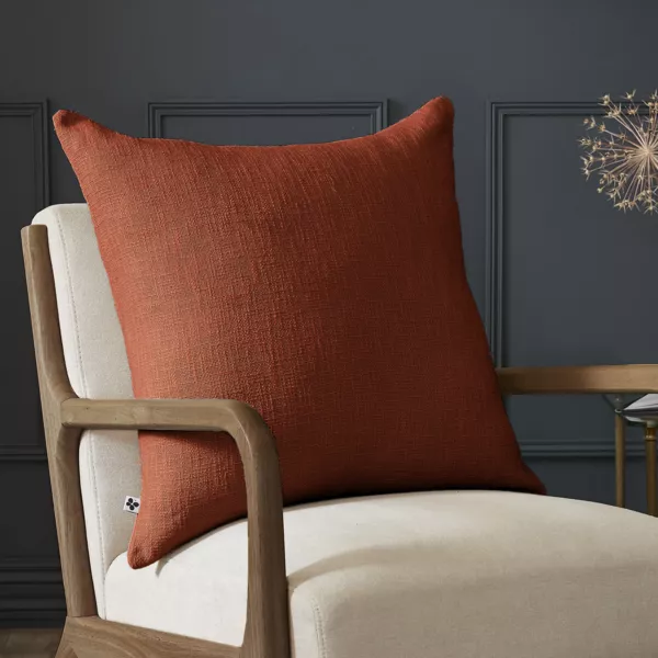 Coussin carr� coton (60 x 60 cm) Sixtine Terracotta