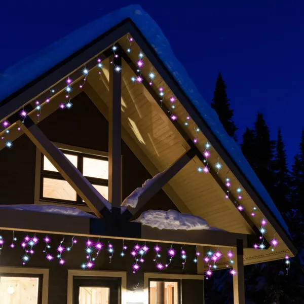 Eisregenlichterkette Digital L6 m 172 LED Mehrfarbig