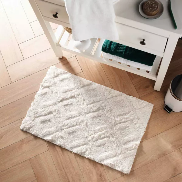 Alfombra  para el ba�o (80 cm) Ikatis Blanco