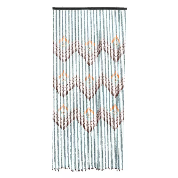 T�rvorhang Perlen Bambus (90 x 200 cm) Silver Blau