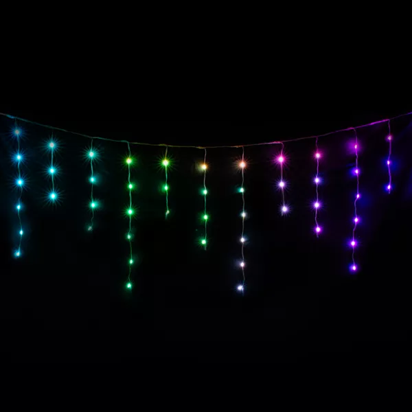 Stalattite Luminosa Digitale L3 m 85 LED Multicolore
