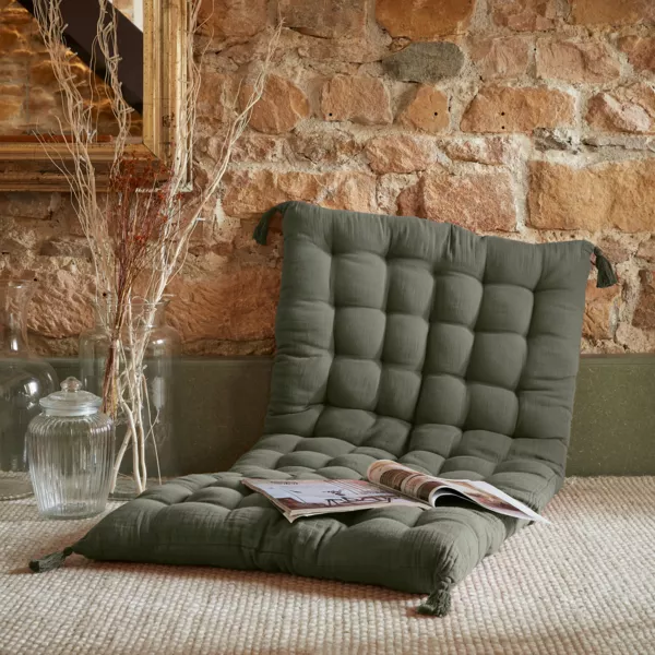 Materassino da pavimento garza di cotone (60 x 120 cm) Ga�a Verde rosmarino