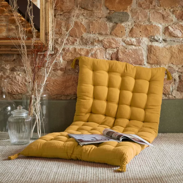 Colchoneta de suelo en gaza de algod�n (60 x 120 cm) Ga�a Amarillo azafr�n