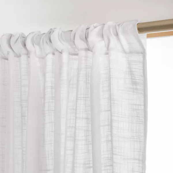 Gardine Leinen-Optik Stangendurchzug (280 x 240 cm) Robin Wei�