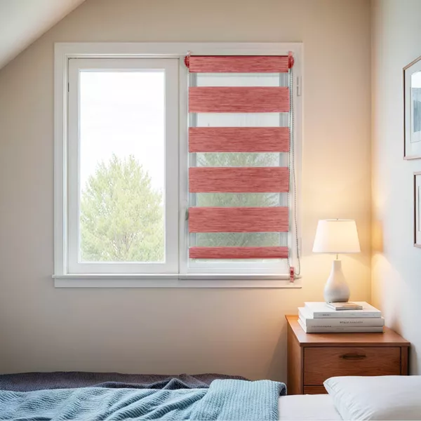 Roljaloezie Dag / Nacht (60 x 90 cm) Terrakotta