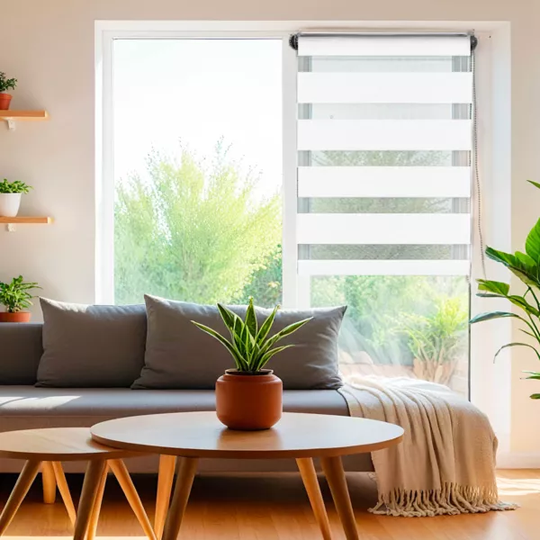 Estor enrollador (90 x altura 250 cm) D�a / Noche Blanco