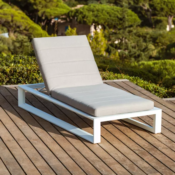 Tumbona de aluminio Elba Blanco