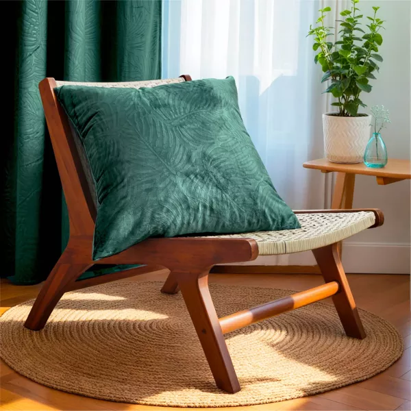 Coj�n cuadrado terciopelo (60 x 60 cm) Fern Verde pino