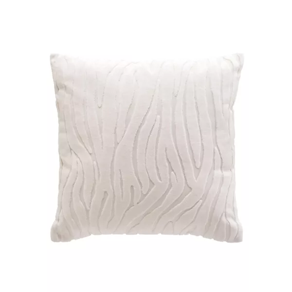 Housse de coussin carr�e bouclette (40 x 40 cm) Venezia Blanche