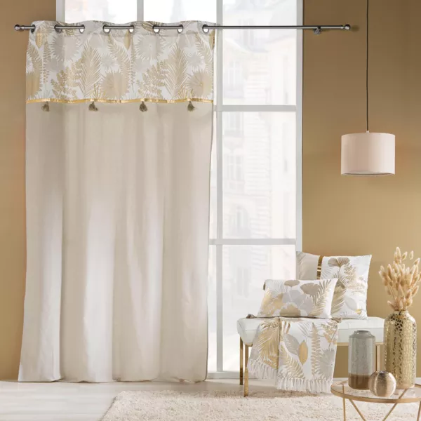 Rideau polycoton (140 x 240 cm) Melisse Beige