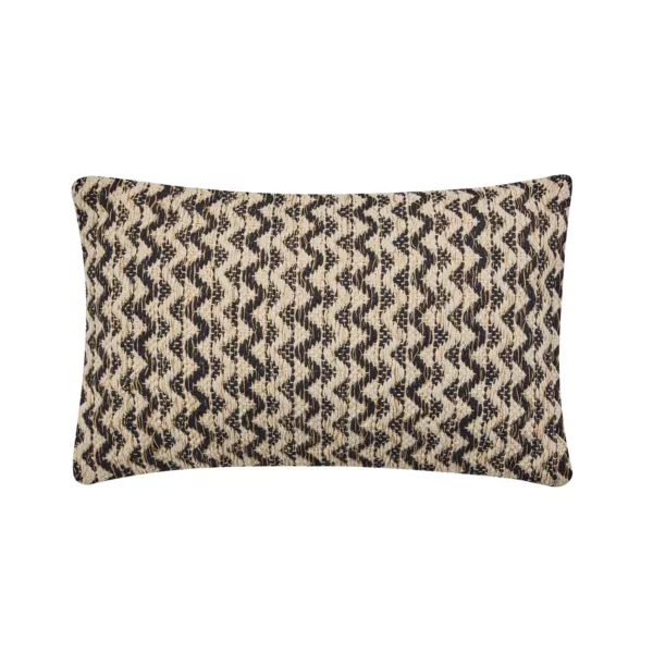 Coj�n rectangular de tela de algod�n (30 x 50 cm) Loumeo Negro