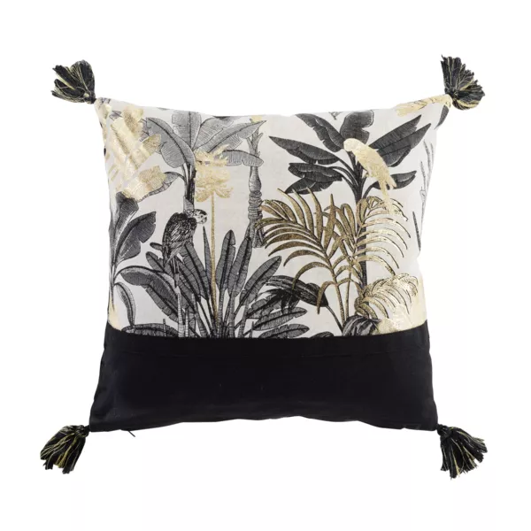 Coussin carr� coton (40 x 40 cm) Karaba Noir