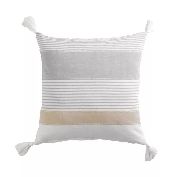 Coussin carr� coton (40 x 40 cm) Iliade Blanc