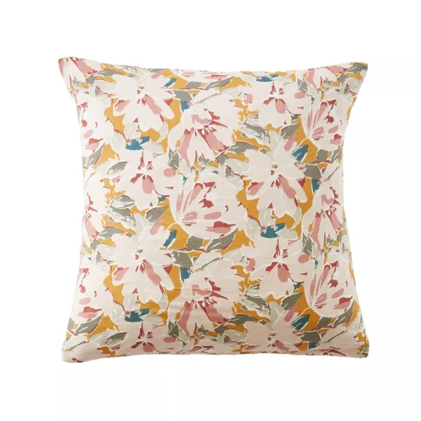 Taie d'oreiller carr�e gaze de coton (60 x 60 cm) April Multicolore