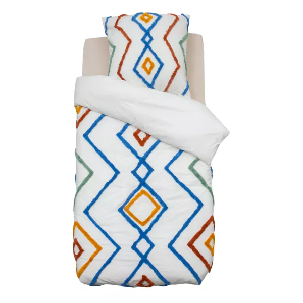 Housse de couette et une taie enfant coton (140 x 200 cm) Marrakech Multicolore