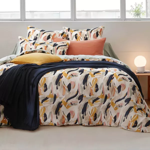 Housse de couette gaze de coton (140 x 200 cm) Mathilda Multicolore