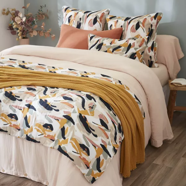 Camino de cama edred�n de gasa de algod�n (90 x 200 cm) Mathilda Multicolor