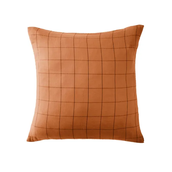 Quadratischer Musselin-Kopfkissenbezug (60 x 60 cm) Ga�a Match Aprikosenfarben