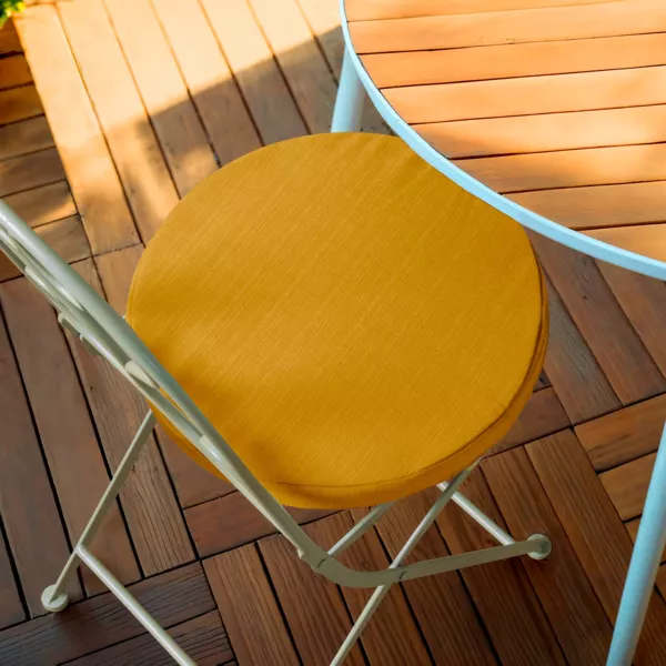 Cuscino per sedia da esterno rotondo (40 cm) Sunset Giallo senape