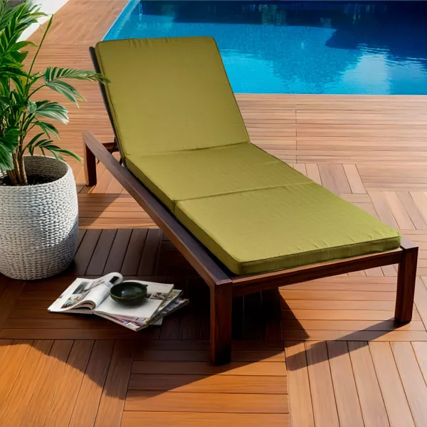 Coussin de transat déhoussable (190 x 60 cm) Sunset Vert olive