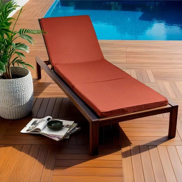 Cuscino per lettino prendisole sfoderabile (190 x 60 cm) Sunset Terracotta