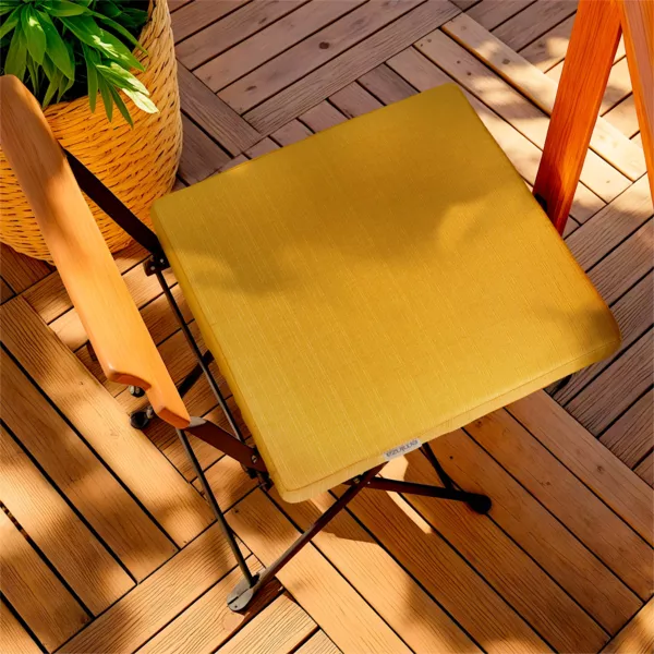 Buitenstoelkussen vierkant (40 x 40 cm) Sunset Mosterdgeel 