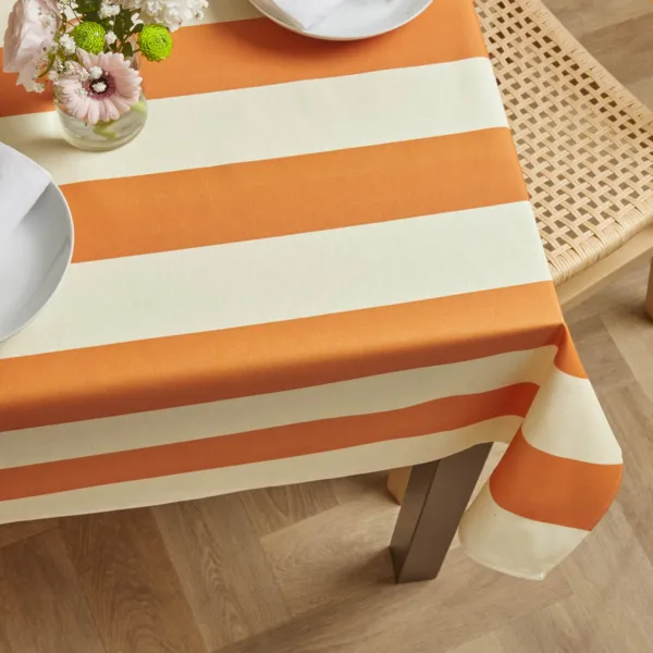 Tovaglia rettangolare cotone antimacchia (150 x 250 cm) Clementine Arancione
