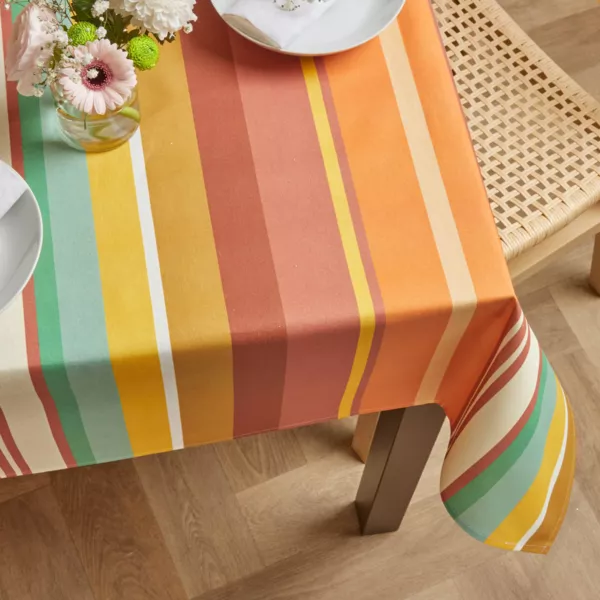 Nappe rectangulaire coton enduit (150 x 350 cm) Ajaccio Multicolore