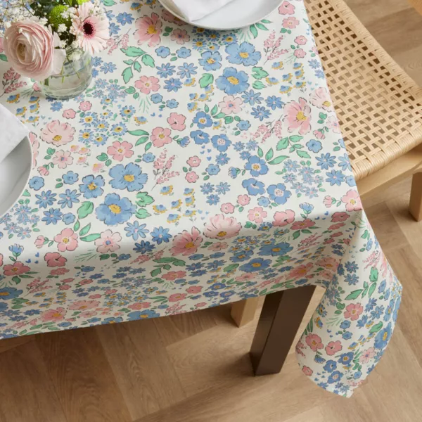 Nappe rectangulaire coton enduit (150 x 350 cm) Corolle Multicolore
