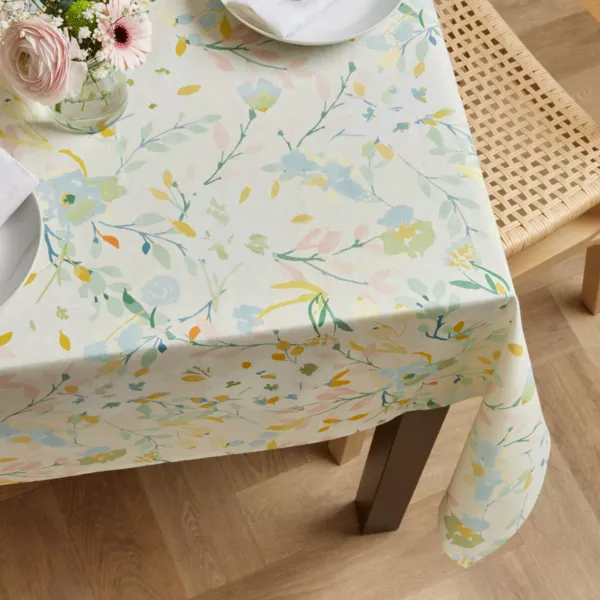 Tischdecke rechteckig Baumwolle beschichtet (150 x 350 cm) Ornella Mehrfarbig