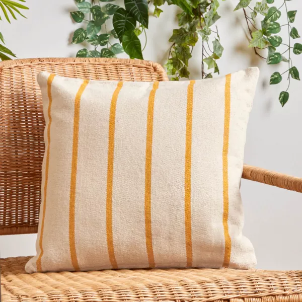 Outdoor Kissen quadratisch Baumwolltuch (50 x 50 cm) Ocealys Honiggelb