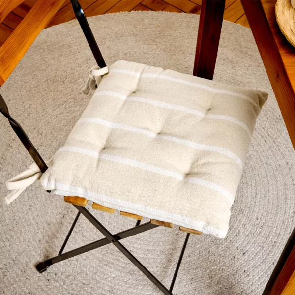 Coj�n de silla exterior de tela de algod�n (40 x 40 cm) Ocealys Blanco